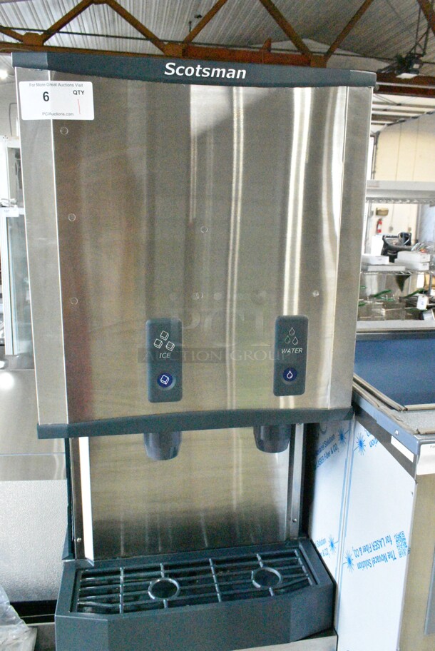 BRAND NEW SCRATCH AND DENT! 2024 Scotsman HID540AB-1A Meridian 21 1/4" Air Cooled Nugget Ice Machine with 40 lb. Bin, Push Button Ice and Water Dispensing, and Cabinet Stand. 500 lb. 115 Volts, 1 Phase.  - Image 4 of 10