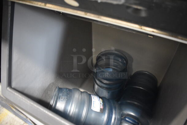 2017 Manitowoc IY0505W-161 Stainless Steel Commercial Ice Head on Commercial Bin. Comes w/ 3 Blue Poly Ice Buckets. 115 Volts, 1 Phase.  - Image 3 of 7