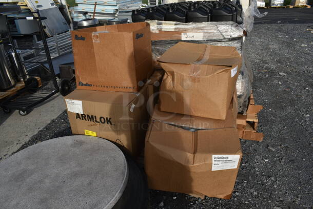 ALL ONE MONEY! Lot of 4 Boxes of Plastic Container Bases - Image 2 of 5