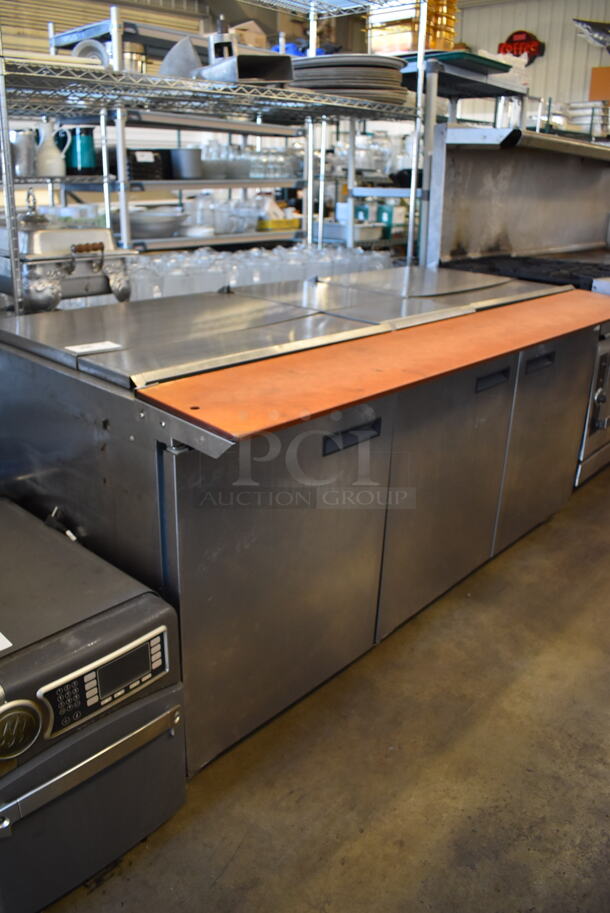 2017 Delfield Model 4472N-30M-M479 Stainless Steel Commercial Prep Table w/ Cutting Board on Commercial Casters. 115 Volts, 1 Phase. 72x32x37. Tested and Working! - Image 4 of 10