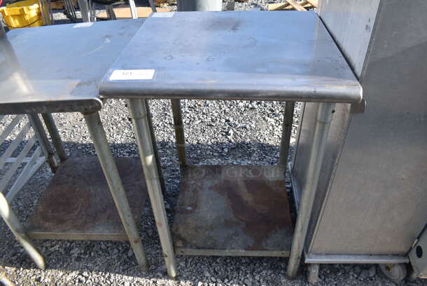 Stainless Steel Table w/ Metal Under Shelf. 24x24x36