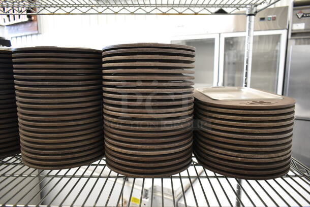 ALL ONE MONEY! Lot of 91 Brown Chargers w/ Metal Inserts. - Image 5 of 6