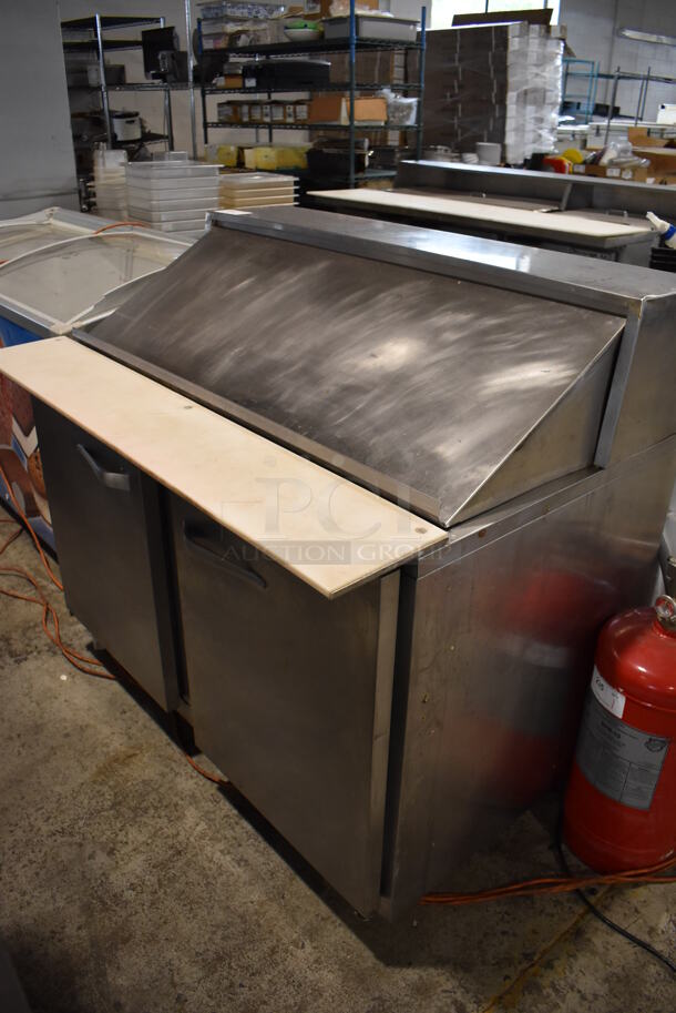 Traulsen UPT4818-LB Stainless Steel Commercial Sandwich Salad Prep Table Bain Marie Mega Top on Commercial Casters. 115 Volts, 1 Phase. 48x34x44. Tested and Working! - Image 1 of 8