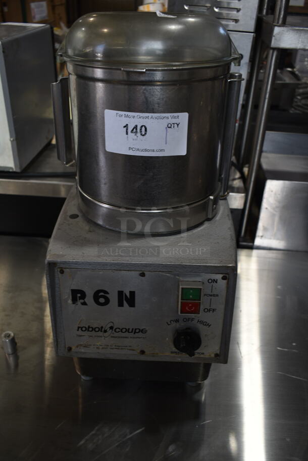 Robot Coupe R6N Metal Commercial Countertop Bowl, Lid and S Blade. 230 Volts, 3 Phase. 