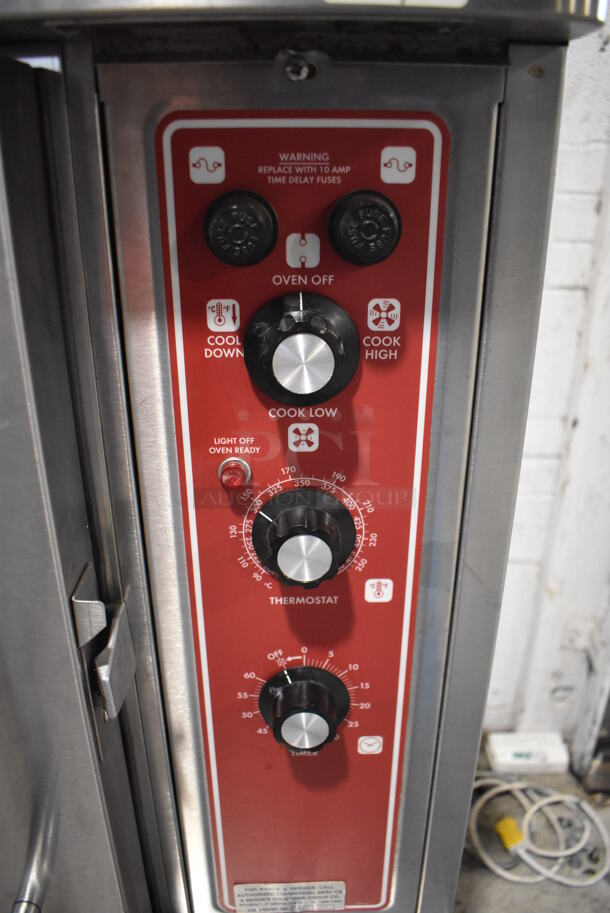 Blodgett CTB-1 Stainless Steel Commercial Electric Powered Half Size Convection Oven w/ View Through Door and Thermostatic Controls on Equipment Stand. 208-240 Volts, 1 Phase. 30x26x45 - Image 4 of 8