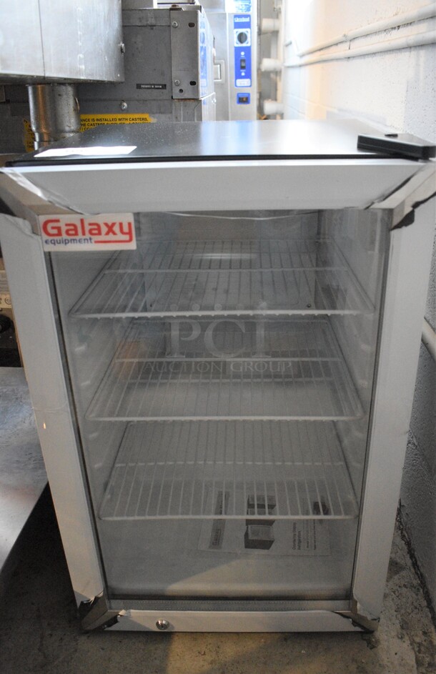 BRAND NEW! Galaxy Model 177CRG3B Metal Commercial Mini Cooler Merchandiser. 110 Volts, 1 Phase. 17x19x27.5. Tested and Working!