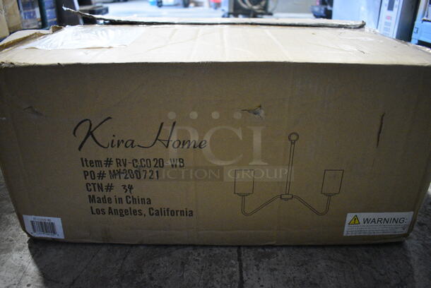 BRAND NEW SCRATCH AND DENT! Kira Home RV-CCO20-WB Light Fixture.  - Image 4 of 5
