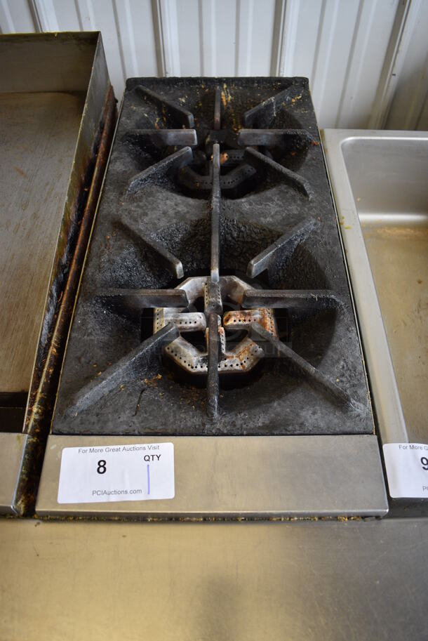 Garland Stainless Steel Commercial Countertop Natural Gas Powered 2 Burner Range. 12x27x10 - Image 2 of 5