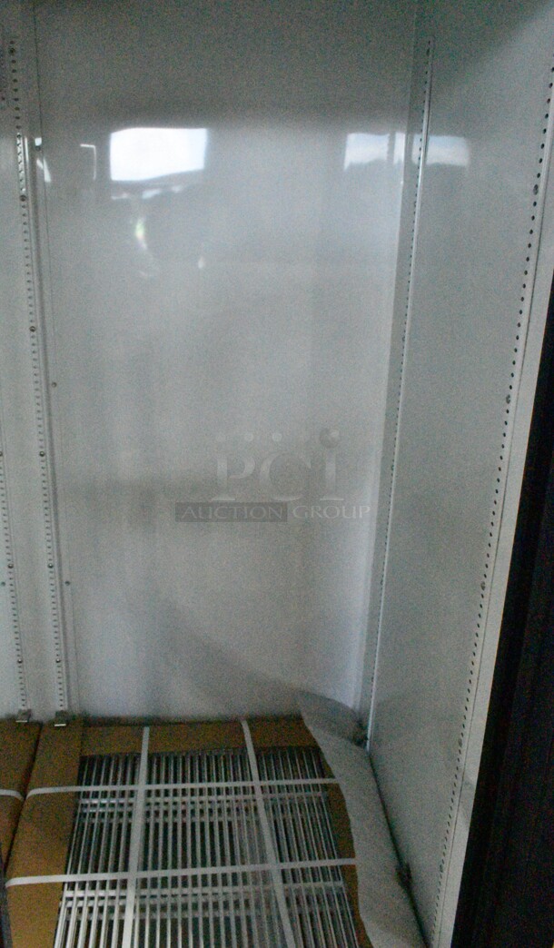 BRAND NEW SCRATCH AND DENT! 2023 True GDM-69-HC-LD 78 1/8" Black Refrigerated Sliding Glass Door Merchandiser with LED Lighting. 115 Volts, 1 Phase. Tested and Working! - Image 6 of 12