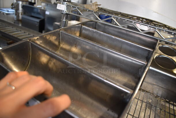 3 Stainless Steel Silverware Bins. 10x17x3.5. 3 Times Your Bid! - Image 3 of 3
