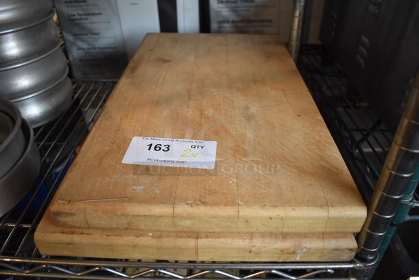 2 Various Wooden Cutting Boards. 21x13x1.5, 21x12x1.5. 2 Times Your Bid!