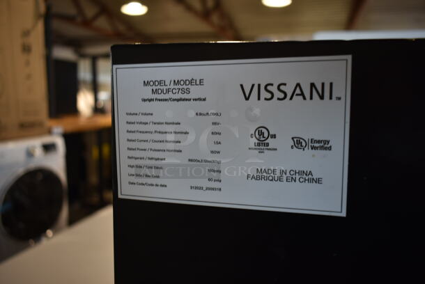 Vissani MDUFC7SS Metal Single Door Reach in Freezer. 115 Volts, 1 Phase. Tested and Working! - Image 4 of 4