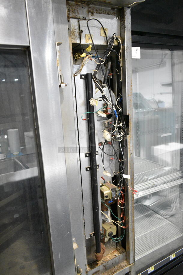 Baxter Stainless Steel Commercial Natural Gas Powered Mini Rotating Rack Oven w/ Lower Double Pan Rack on Commercial Casters. Missing Control Panel. - Image 5 of 11