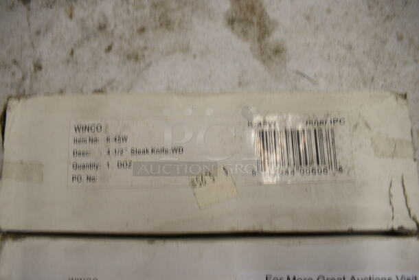 24 BRAND NEW IN BOX! Winco K-45W Stainless Steel Steak Knives. 8". 24 Times Your Bid! - Image 3 of 3