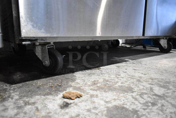 Avantco 178APT48HC Stainless Steel Commercial Sandwich Salad Prep Table Bain Marie Mega Top on Commercial Casters. 115 Volts, 1 Phase. Tested and Working! - Image 3 of 7