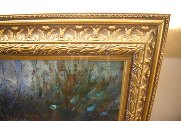 Framed Canvas Painting Reproduction of Two Sisters on the Terrace 1881 By Pierre-Auguste Renoir From Art Dealer Ed Mero! - Image 4 of 8