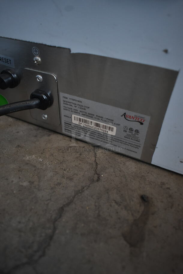 BRAND NEW SCRATCH AND DENT! Avantco 177DPO18DS Stainless Steel Commercial Countertop Electric Powered Pizza Ovens. Missing Cooking Stones. 240 Volts, 1 Phase. - Image 6 of 6