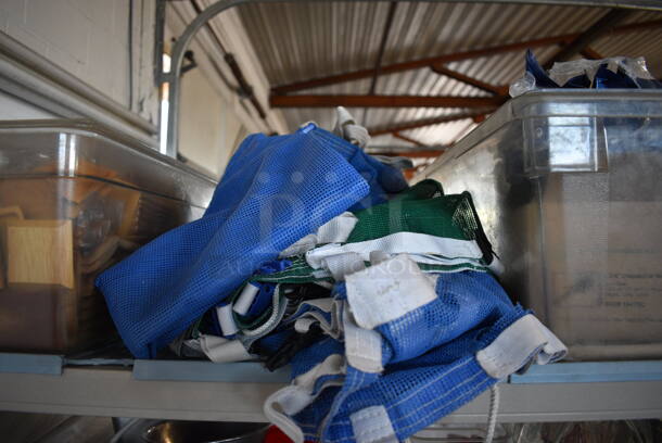 ALL ONE MONEY! Lot of 2 Tiers of Various Items Including Poly Bins, Bags and Various Wooden Pieces - Image 8 of 8