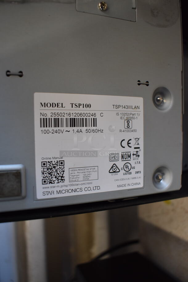 Star Micronics TSP100 Receipt Printer. 100-240 Volts, 1 Phase. 6x8x5 - Image 5 of 5