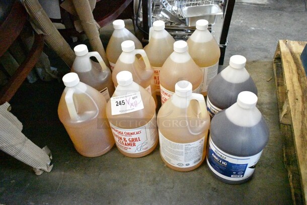 11 BRAND NEW SCRATCH AND DENT! Items; 9 Noble 999OVENCLN Oven and Grill Cleaner Jugs and 2 Noble 147ARCTIC1G Chemical Arctic 1 Gallon Concentrated Ice Machine Cleaner . 11 Times Your Bid!  - Image 1 of 8