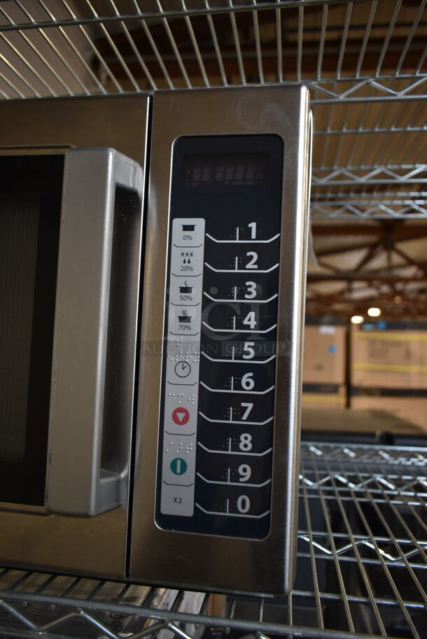 2016 Amana RCS10TS Stainless Steel Commercial Countertop Microwave Oven. 120 Volts, 1 Phase.  - Image 3 of 5