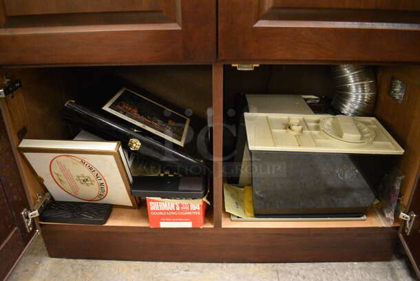 Wooden 4 Door Cigar Humidor w/ Contents. Comes w/ Key! - Image 12 of 12