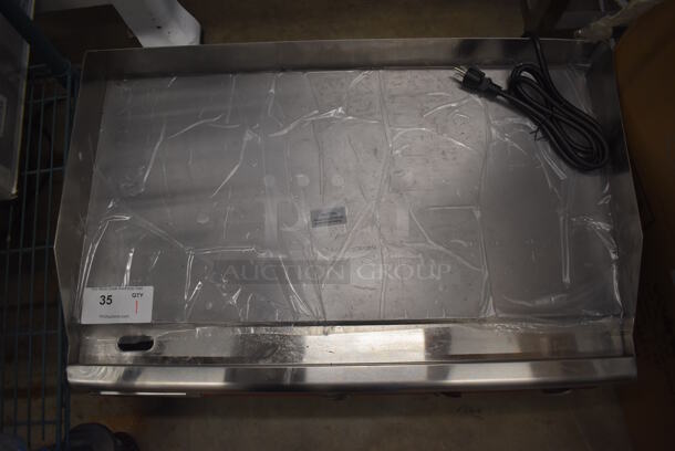 BRAND NEW! Avantco EG30N Stainless Steel Commercial Countertop Electric Powered Flat Top Griddle w/ Thermostatic Controls. 208/240 Volts. 30x20x13. Tested and Working! - Image 5 of 6