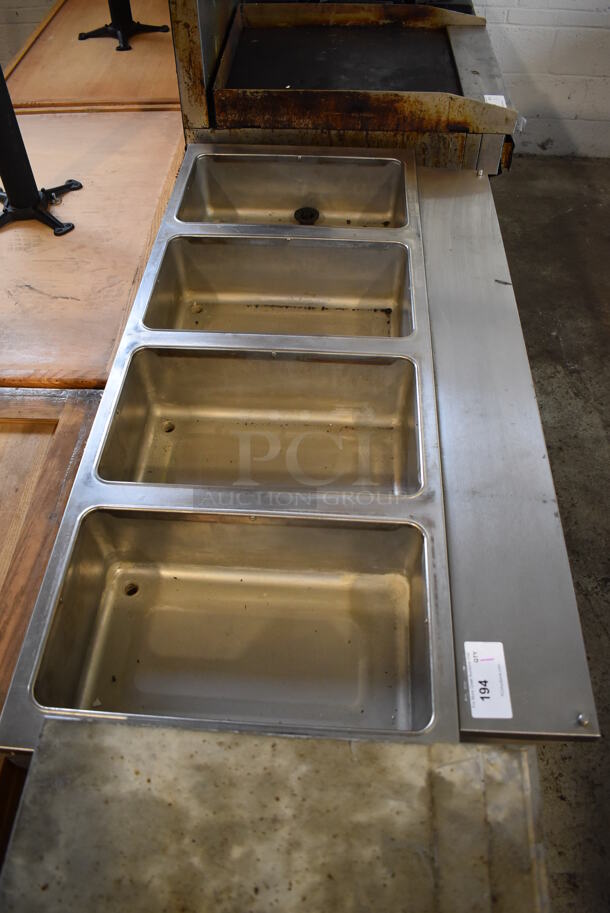 Duke EP304 M Stainless Steel Commercial Electric Powered 4 Bay Steam Table w/ Under Shelf on Commercial Casters. 208 Volts, 1 Phase. 60x29.5x33 - Image 4 of 8