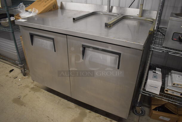 2012 True TWT-48F Stainless Steel Commercial 2 Door Work Top Freezer w/ Back Splash on Commercial Casters. 115 Volts, 1 Phase. 48x30x40. Tested and Working! - Image 2 of 6