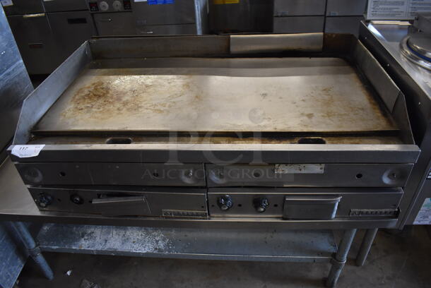 Garland Stainless Steel Commercial Countertop Natural Gas Powerd Flat Top Griddle.