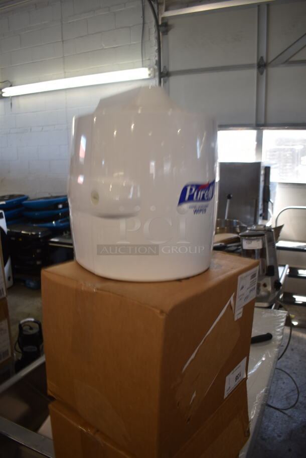 BRAND NEW IN BOX! Purell White Poly Hand Sanitizing Wipe Dispenser. - Image 2 of 6