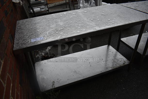Stainless Steel Table w/ Stainless Steel Under Shelf. 60x30x36