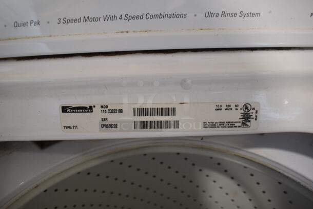 Kenmore 110.23822100 80 Series Metal Top Load Washer. 120 Volts, 1 Phase. 27x26x42 - Image 7 of 7