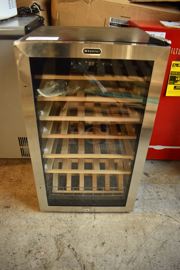 BRAND NEW SCRATCH AND DENT! Whynter FWC-341TA Stainless Steel 34 Bottle Freestanding Wine Refrigerator With Display Shelf and Digital Control. 115V. Tested and Working! 