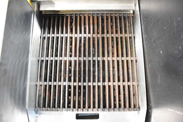 APW Wyott GCRB-18H Champion Stainless Steel Commercial Countertop Natural Gas Powered Charbroiler Grill.  - Image 2 of 4