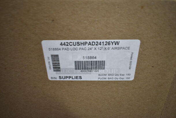 PALLET LOT of 15 BRAND NEW Boxes Including 2451282CBBL Baker's Lane 12" x 8" x 2 1/4" Kraft Auto-Popup Donut / Bakery Box - 200/Bundle, 442CUSHPAD24126YW, 999RSG2 Plastic Shot Glass, Duro Kraft Paper Bags. 15 Times Your Bid! - Image 8 of 10