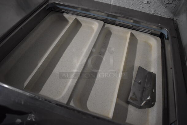 2010 Delfield 4472N-30M-AS Stainless Steel Commercial Prep Table w/ 3 Lids on Commercial Casters. 115 Volts, 1 Phase. 72x35.5x36. Tested and Working! - Image 6 of 9