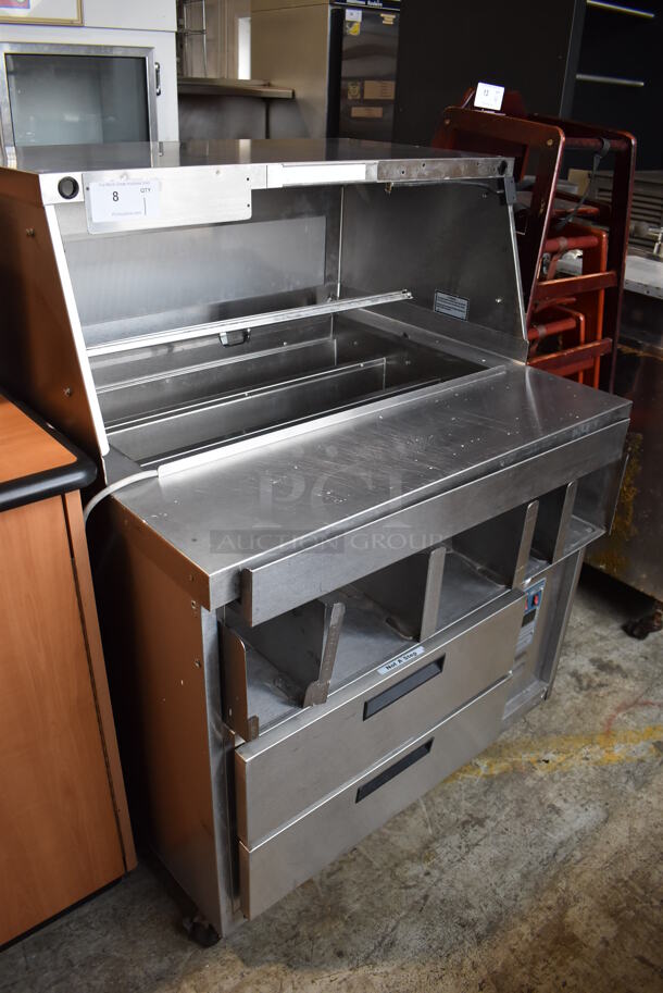 Stainless Steel Commercial Prep Station w/ 2 Drawers on Commercial Casters. 38x36x51. Tested and Working! - Image 5 of 9