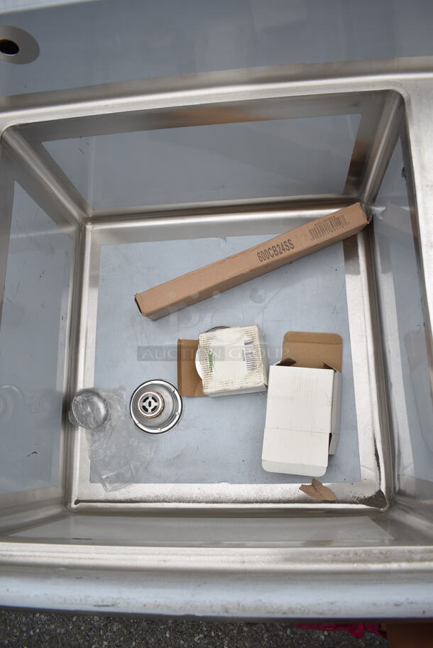 BRAND NEW SCRATCH AND DENT! Regency 600S32424224 Stainless Steel 87" 2 Bay Sink w/ Dual Drain Boards. Bays 24x24x13. Drain Boards 16.5x25.5 - Image 5 of 9