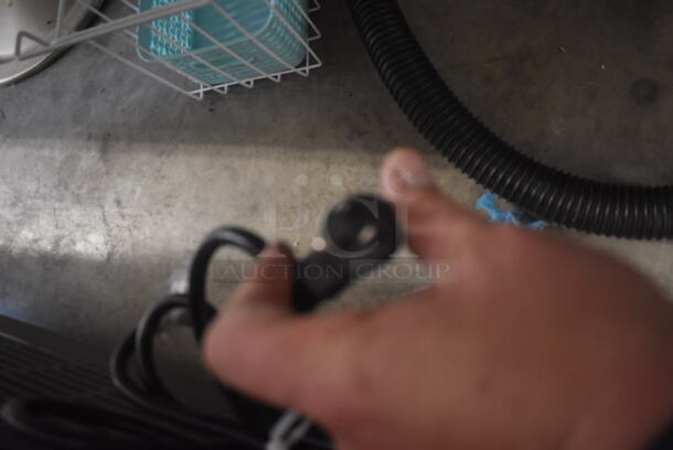 SCRATCH AND DENT! Avantco GDC-49F-HC 53" Black Swing Glass Door Merchandiser Freezer with LED Lighting on Commercial Casters 115 Volt 1 Phase. Tested and Does Not Power On - Image 7 of 8