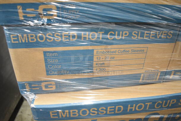 PALLET LOT of 48 BRAND NEW Boxes of 1,000 Icon Supply Group Embossed Hot Cup Sleeves. 48 Times Your Bid! - Image 3 of 4
