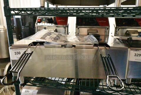 BRAND NEW SCRATCH AND DENT! 2023 Crosson EF-6V-2 Stainless Steel Commercial Countertop Electric Powered 2 Bay Fryer w/ 2 Metal Fry Baskets. 120 Volts, 1 Phase.