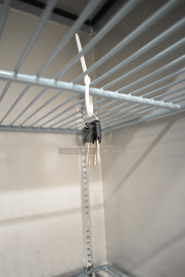 BRAND NEW SCRATCH AND DENT! 2024 Avantco 178UBB48GHC 48" Black Counter Height Narrow Glass Door Back Bar Refrigerator with LED Lighting. 115 Volts, 1 Phase. Tested and Working! - Image 4 of 6