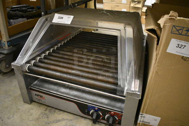 APW Wyott Stainless Steel Commercial Countertop Hot Dog Roller w/ Clear Poly Dome Cover. 24x30x18.5. Tested and Working! - Image 6 of 6