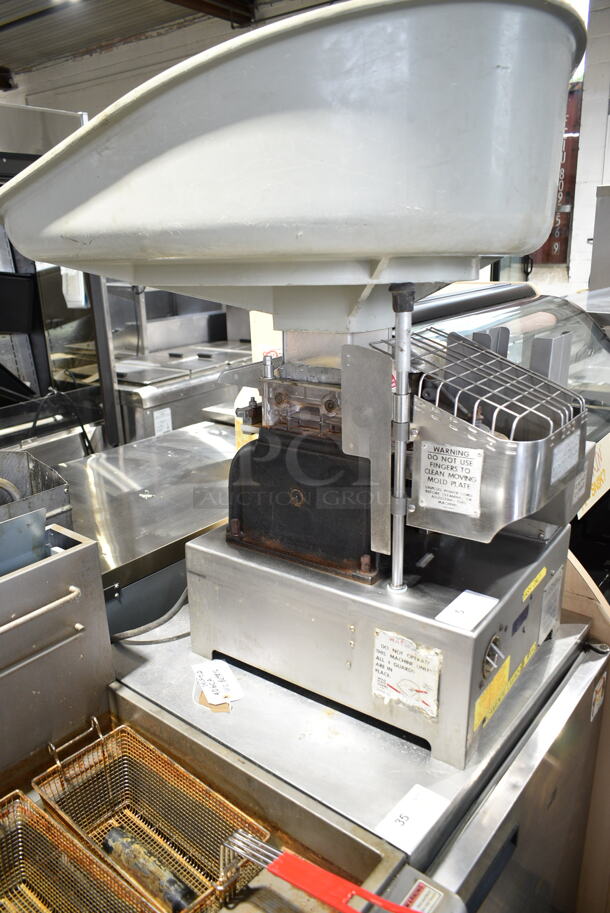 Hollymatic Super Model 54 Metal Commercial Countertop Patty Former. 115 Volts, 1 Phase. Tested and Powers On But Parts Do Not Move - Image 2 of 12