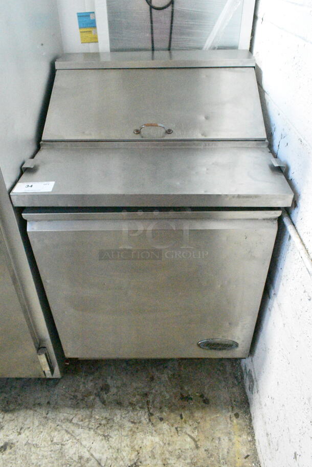 Entree S29 Stainless Steel Commercial Sandwich Salad Prep Table Bain Marie Mega Top on Commercial Casters. 115 Volts, 1 Phase. Cannot Test Due To Cut Power Cord - Image 1 of 6