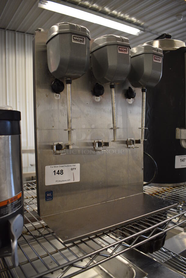 Waring Stainless Steel Commercial Countertop 3 Head Milkshake Drink Mixer. 14.5x8x20. Tested and Does Not Power On - Image 2 of 5