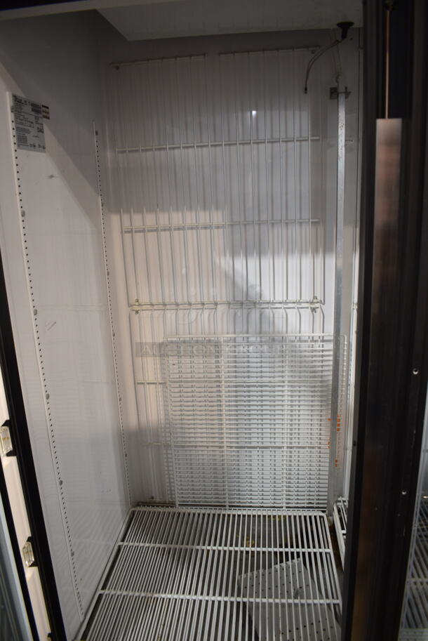 True GDM-49F Metal Commercial 2 Door Reach In Freezer Merchandiser w/ Poly Coated Racks. 115/208-230 Volts, 1 Phase.  - Image 5 of 6
