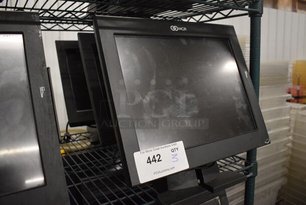 3 NCR 15" POS Monitors w/ Credit Card Strip Reader. 3 Times Your Bid! - Image 2 of 5