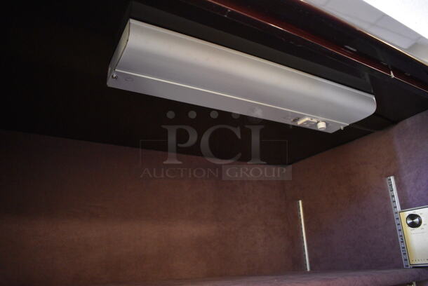 EXCELLENT CONDITION! Frontier FI640 Brown Metal Single Door Full Size Reach In Climate Controlled Safe. Comes w/ Combination! - Image 7 of 12